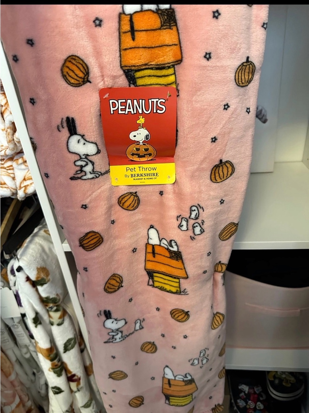 Peanuts Snoopy Pink Pet Throw by Berkshire